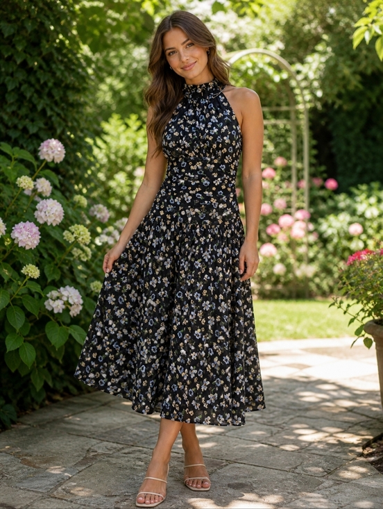 Veronica Beard Dresses & Skirts - Brock Floral Silk A-Line Maxi Dress